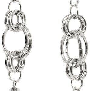 Gothic Punk Silver Spike Earrings Dangle Drop Hoop Jewelry for Women Men